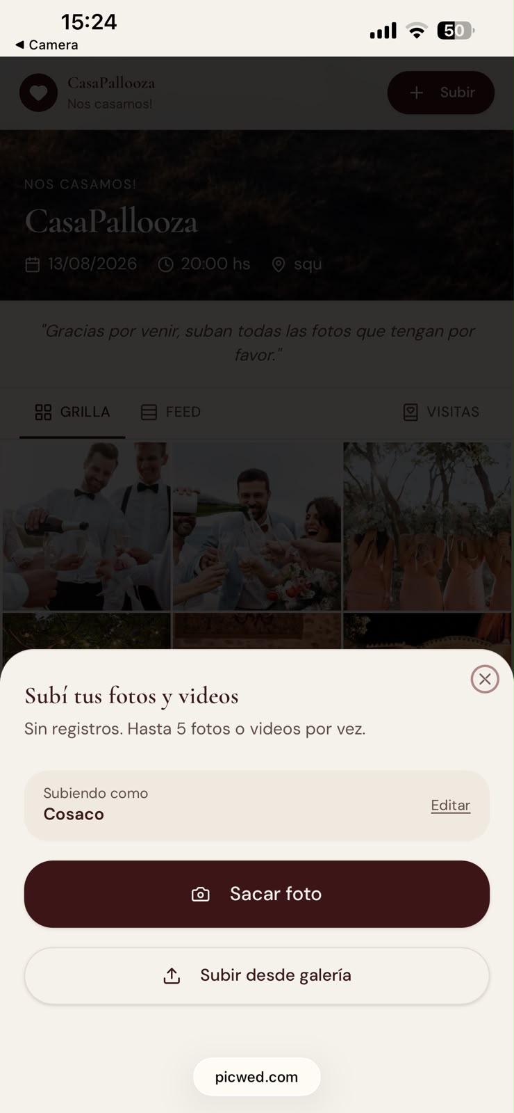 Subida sin registro